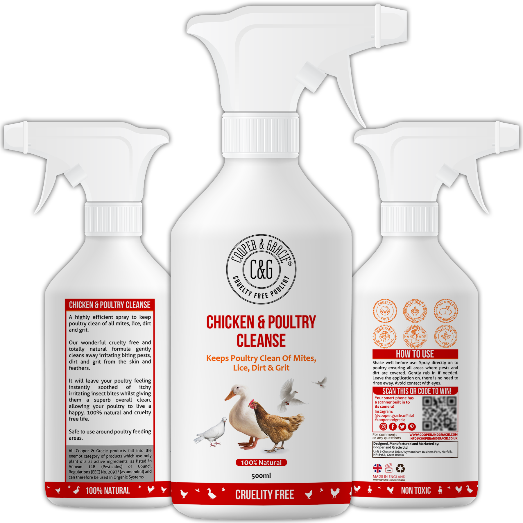 Chicken and Poultry Cleanse Mite and Lice Spray - Cooper & Gracie™ Limited