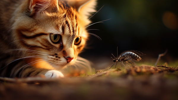 a cat with fleas