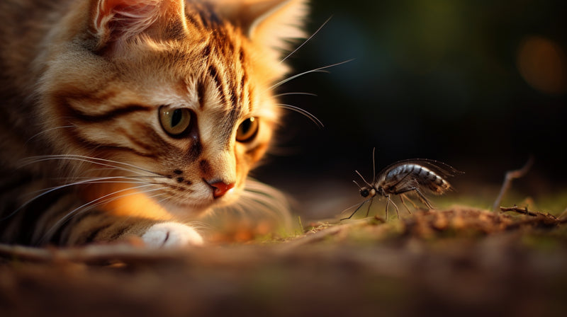 a cat with fleas