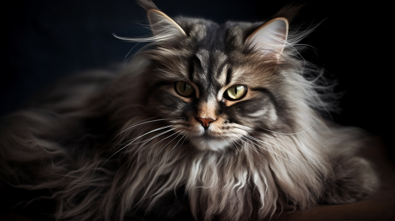 A cat with matted fur