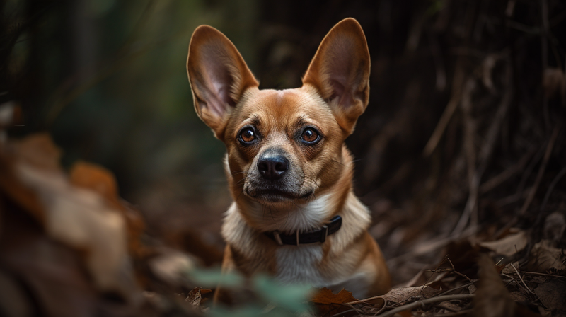 A dog with big ears