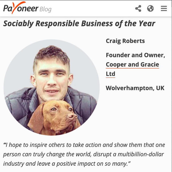 Award badge for Socially Responsible Business of the Year 2021