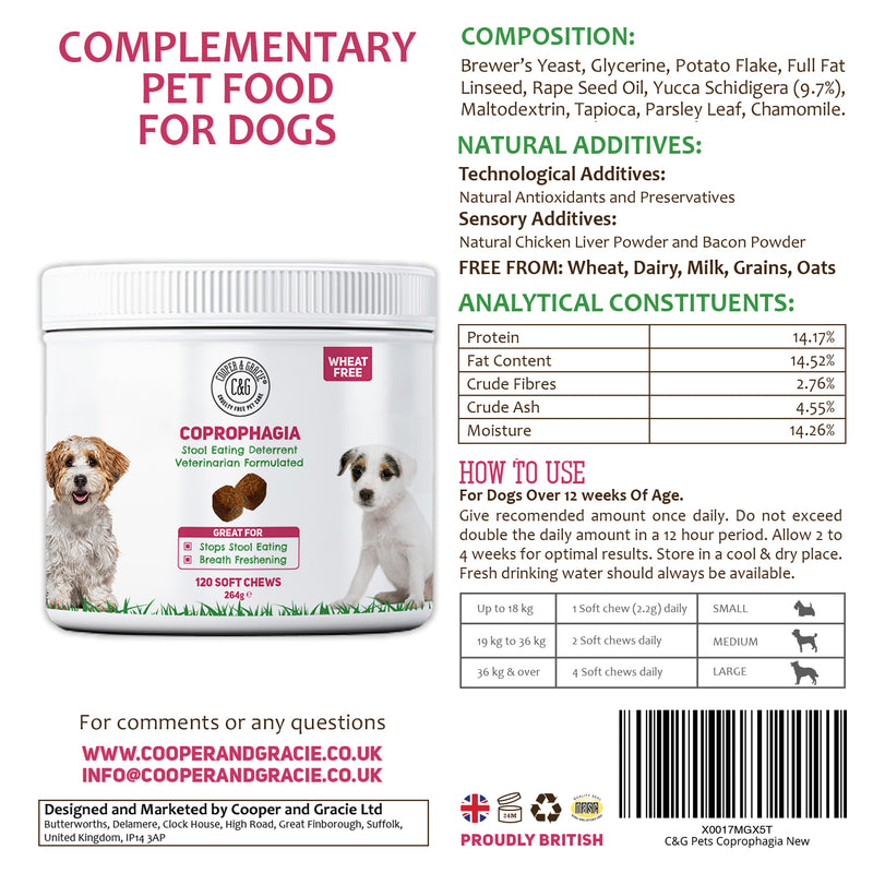 Natural Coprophagia Deterrent 120 Soft Chews