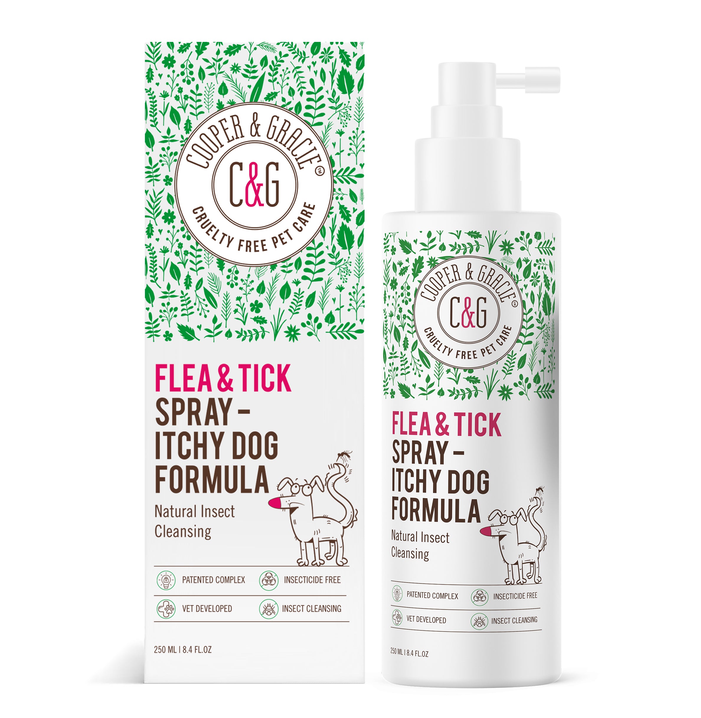 Flea & Tick Dog Spray – Dead Sea Formula – 250ml