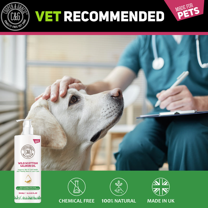 Wild Scottish Salmon Oil for Dogs, Puppy, Cats & Pets