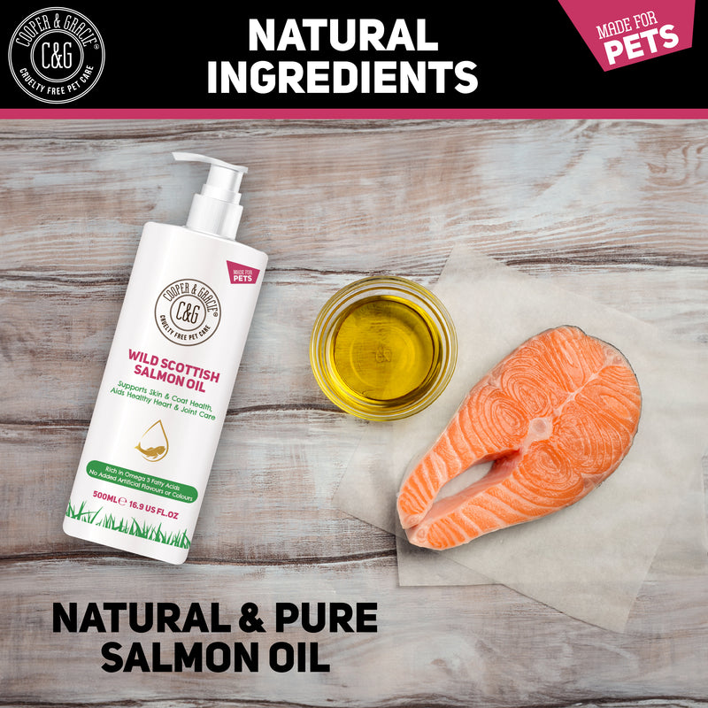 Wild Scottish Salmon Oil for Dogs, Puppy, Cats & Pets