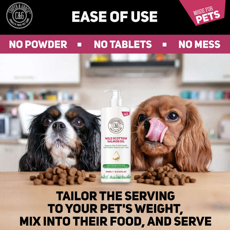 Wild Scottish Salmon Oil for Dogs, Puppy, Cats & Pets