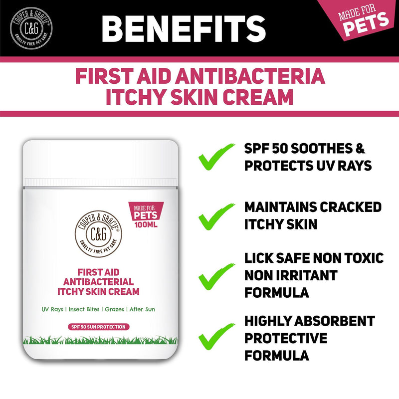 Anti-Bacterial Cream for Dogs for Itchy Skin – with SPF 50 Sun Cream - Cooper & Gracie™ Limited