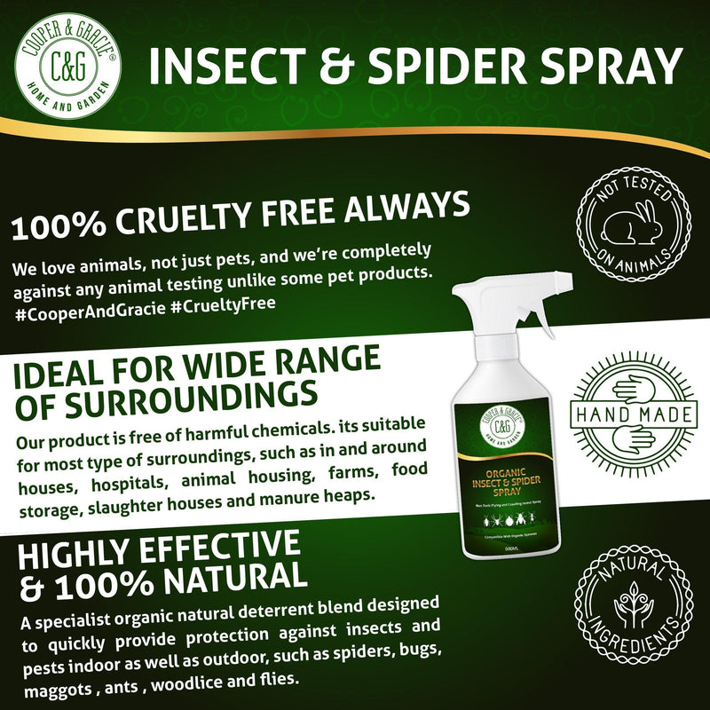 Insect and Spider Spray – Natural and Pet-Safe - Cooper & Gracie™ Limited 