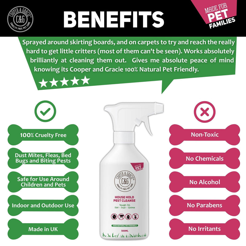 Natural Household Flea and Tick Spray - Cooper & Gracie™ Limited 