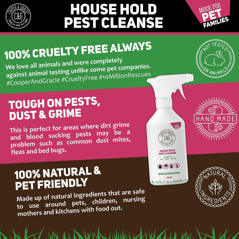 Natural Household Flea and Tick Spray - Cooper & Gracie™ Limited 