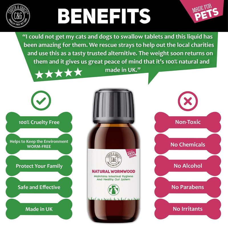 Wormwood for Dogs and Cats for Intestinal Health - Cooper & Gracie™ Limited 