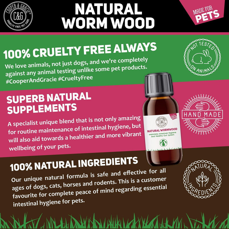 Wormwood for Dogs and Cats for Intestinal Health - Cooper & Gracie™ Limited 