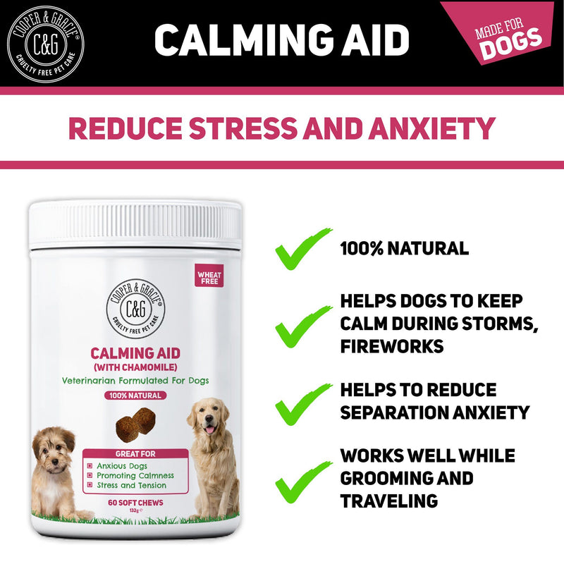 Calming Supplements for Dogs with Chamomile 60 Soft Chews (4597967913015)